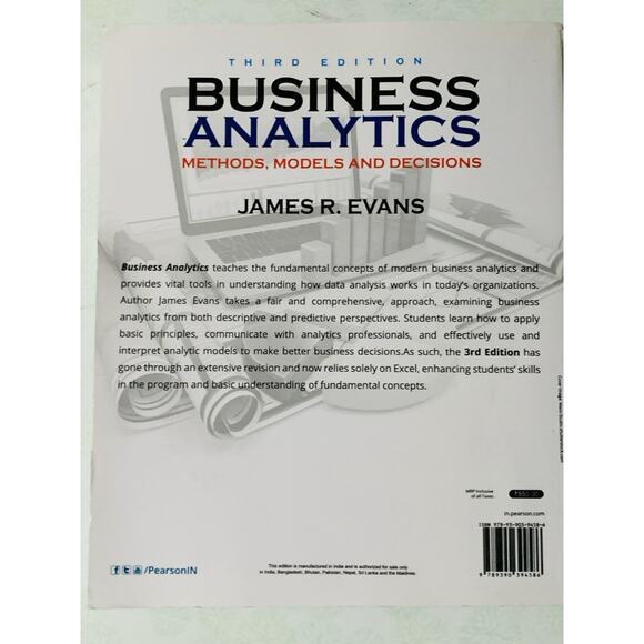 Business Analytics By James Evans, 3rd Edition 2022 - Picture 2 of 4